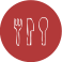 fork, knife and spoon icon